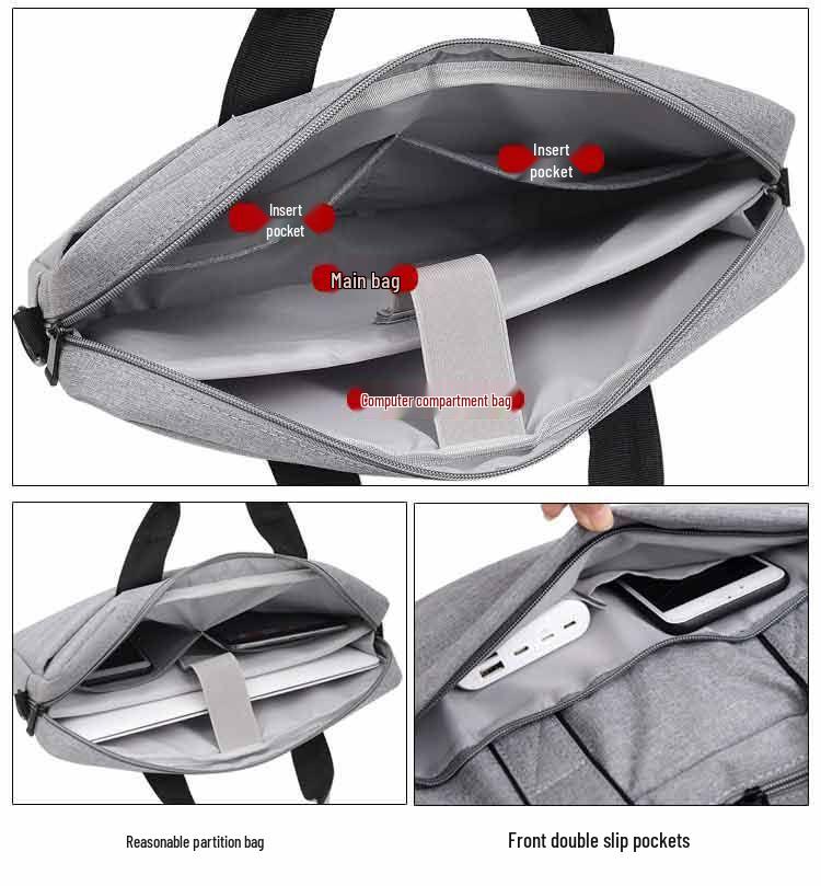 16-Inch Handheld Laptop Bag for Apple, Huawei, Lenovo, Xiaomi, Dell – Airbag Design for Men and Women