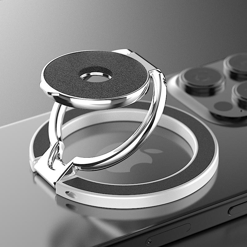Portable Cell Phone Magnet Stand for Magsafe Finger Ring 360° Rotation Double Magnetic Holder for IPhone 15 14 16