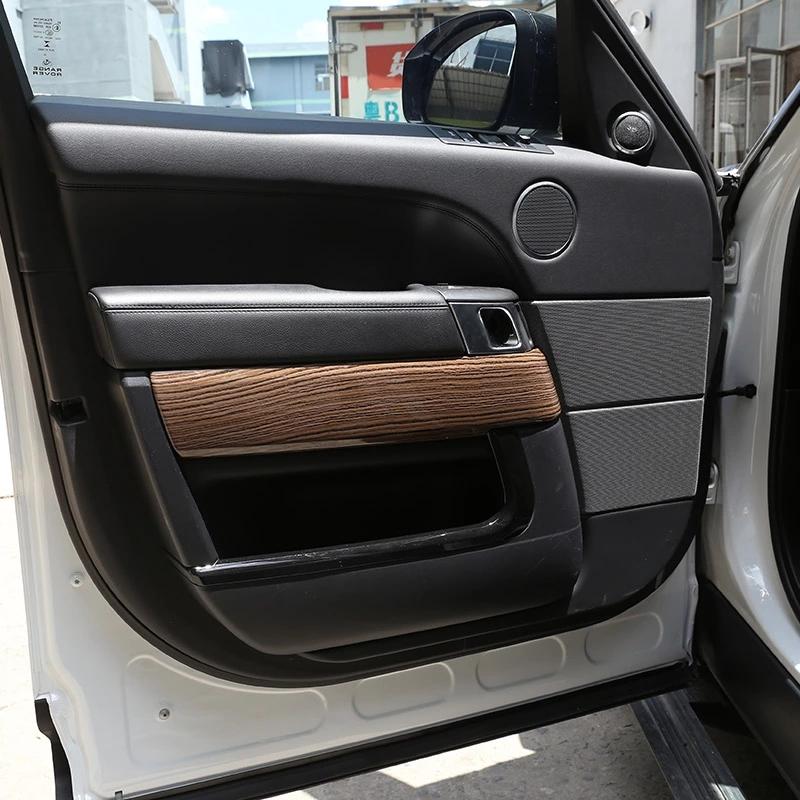 Carbon Fiber Style ABS Plastic Inner Door Decoration Cover Trim For Landrover Range Rover Sport RR Sport 2014-2020 Accessories