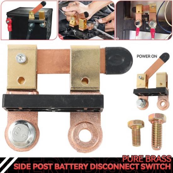 2pcs Blade Battery Disconnect Switch 12V24V Copper Side Post Shut Off for Boat