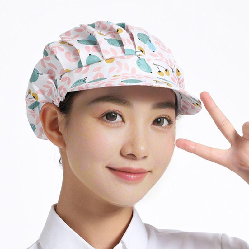 Korean Oil-Proof Chef Hat for Women - Hair Covering Kitchen Cap for Cooking and Catering