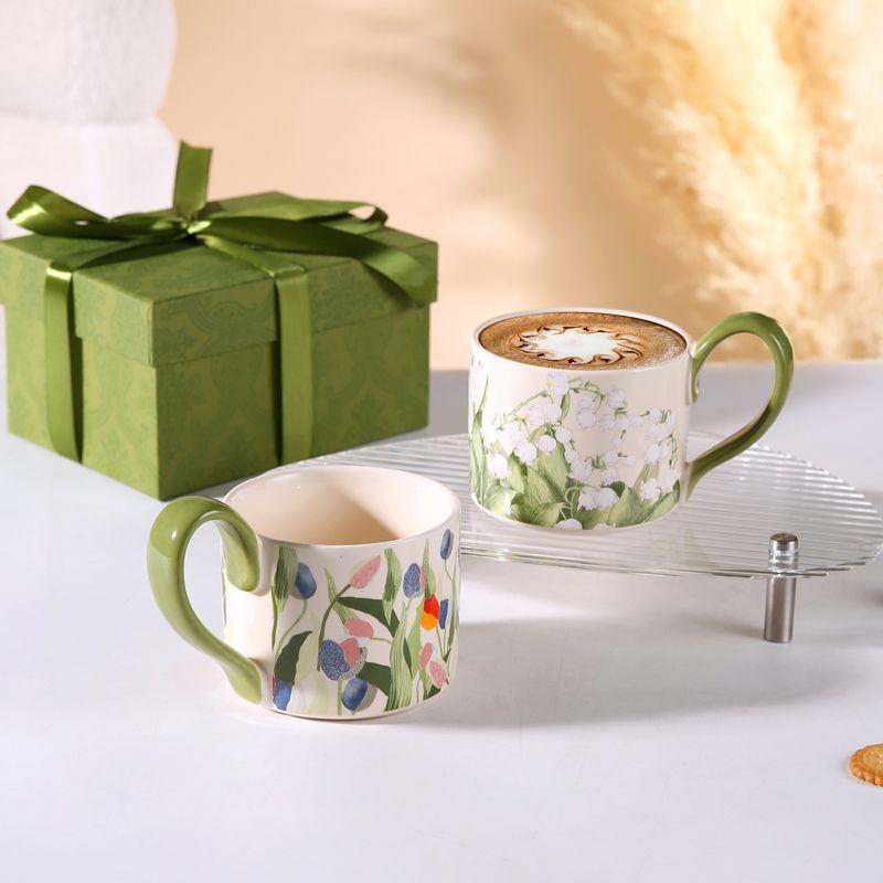 Large Capacity Ceramic Breakfast Home Mug Coffee Cup Office Retro Cup Water Cup Couple High Appearance