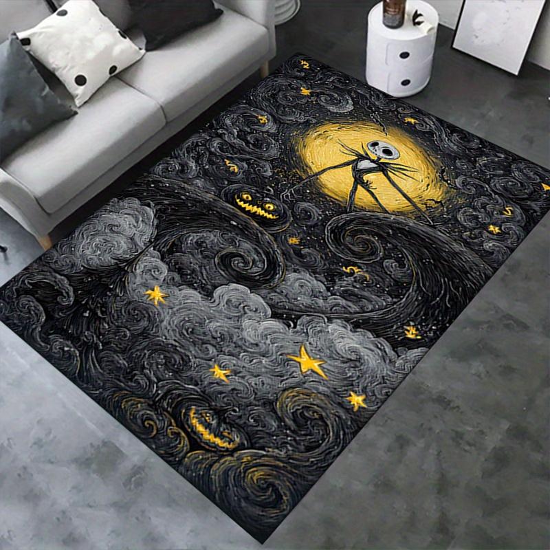 Office Rug Jack Skellington, Halloween Theme 3D Printed Anti-Slip Rug-Machine Washable for Living Room