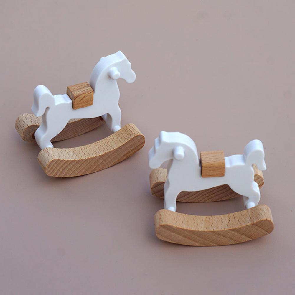 Miniature Wooden Trojan Horse Dollhouse Dining Room Accessory Smooth Surface Detailed Toy For Doll House Decoration