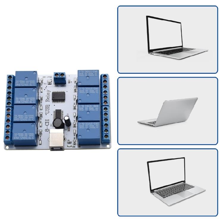 Programmable USB 8 Channel Control Controller Circuit Board for Automation Solution 12V Power Control Module
