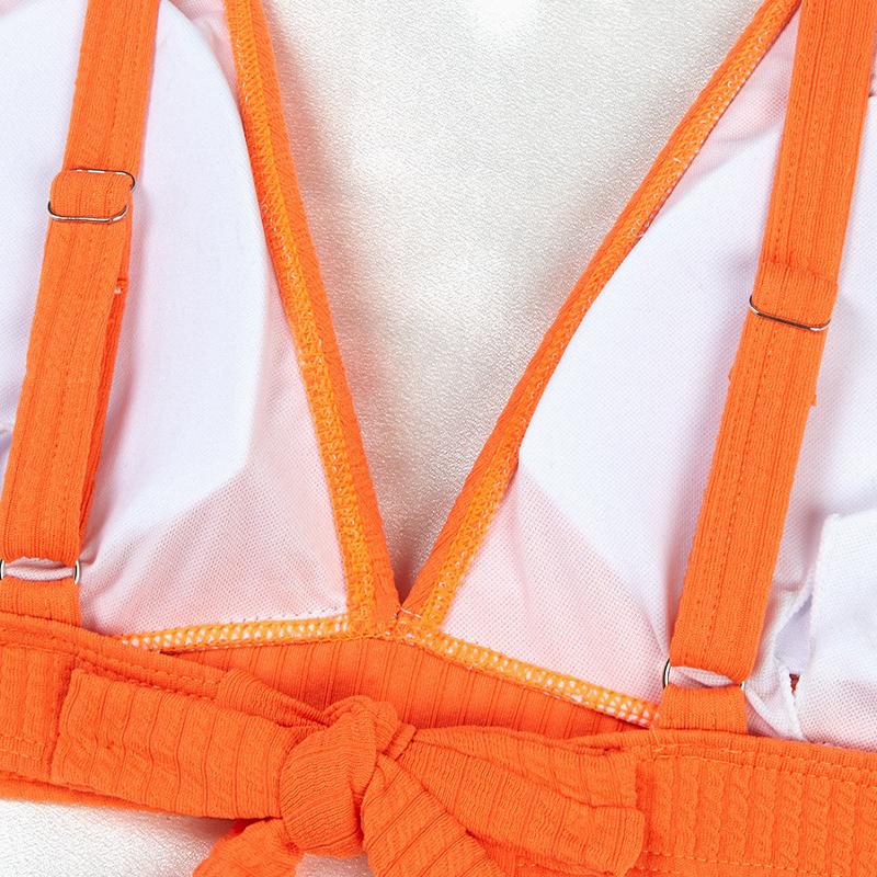 Women Two Piece Bathing Suit High Waist Swimsuit Summer Bikini Set Swimwear Clothes Solid Push Up Swimsuits
