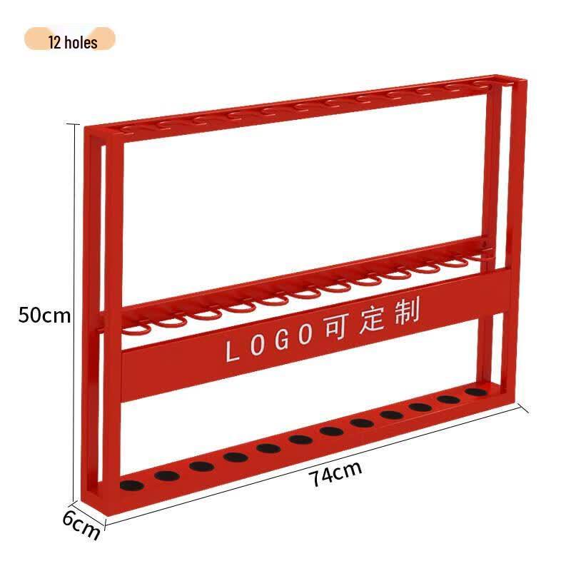 

Wall-Mounted Metal 12-Hole Billiard Cue Rack