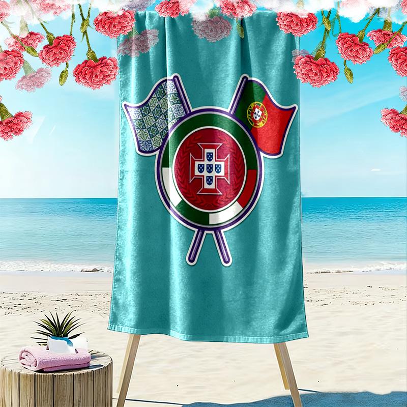 Portuguese Heritage Pride beach towel soft Portable for travel seaside quick-drying swim towel swim Comfort printing beach towel