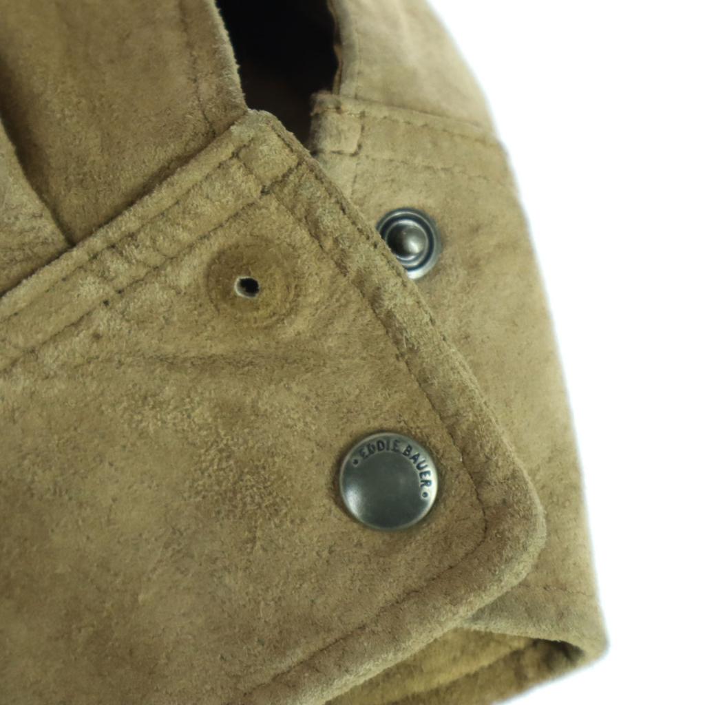 Eddie Bauer Long sleeve suede leather jacket M Brown Women Used