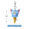 10cm Tom and Jerry Plush Keychain Mouse and Cat Cartoon Plushie Stuffed Animal Pou Doll for Kids Birthday Gift
