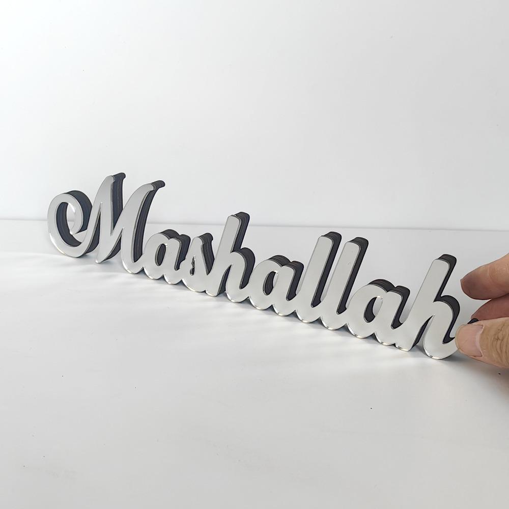 Holz Ramadan Acryl Brief Zeichen Mashallah Tischplatte Dekorationen Islamischen Muslimischen Partei Liefert