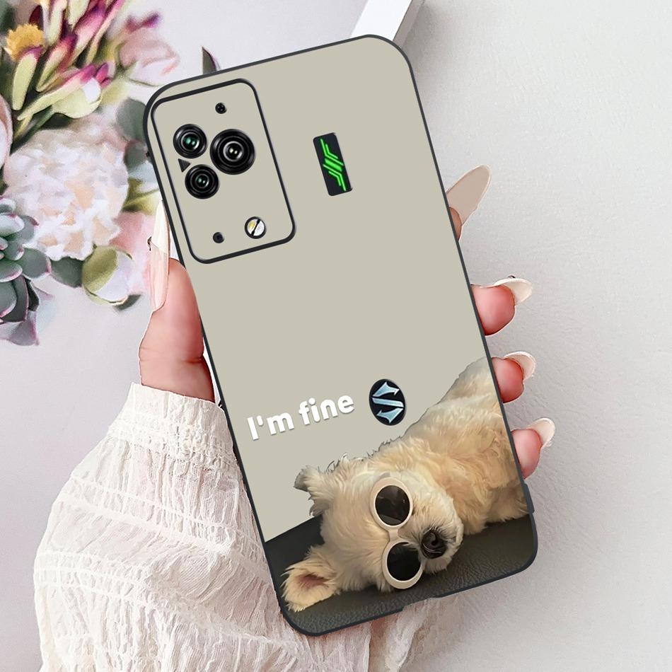 Per Xiaomi Black Shark 5 Pro Shark5 Custodia per Telefono Black Shark 5 5Pro Elegante Floreale Gatto Dipinto Morbido Silicone TPU Custodie