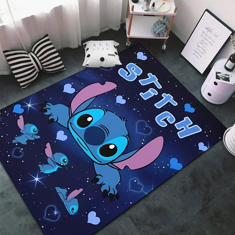 Stitch Cartoon Carpets and Rug 3D Printing Carpet Floor Mat Living Room Bedroom Large Area Soft Carpet-JM003