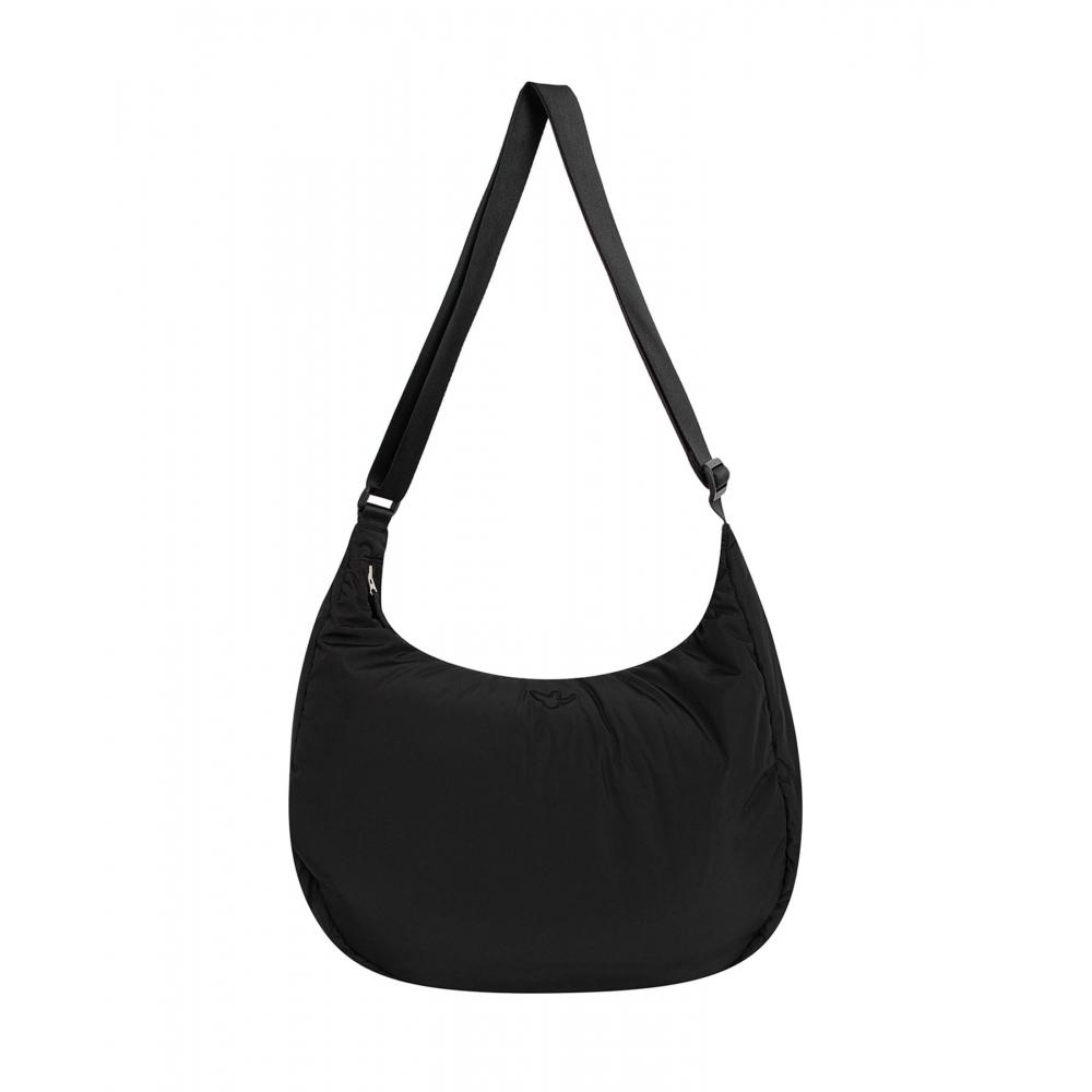 

WHATITISNT ANGEL NYLON HOBO BAG BLACK