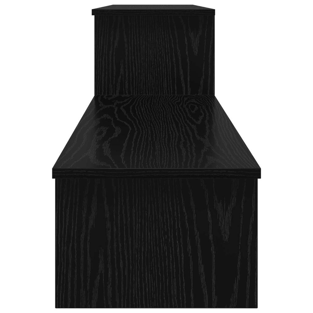 TV Cabinet Set Black Oak Look 180.5 X 30 X 43 Cm