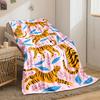 Tiger Pattern Flannel Blanket bedroom Blanket for Livingroom Couch lunch break Soft throw for Friend's festival Gift