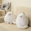 Cute Fluffy Simulation Cat Plush Toy Soft Hairy Fat Round Stuffed Animal Dolls Long-tailed Cat Plushies Doll Home Decor