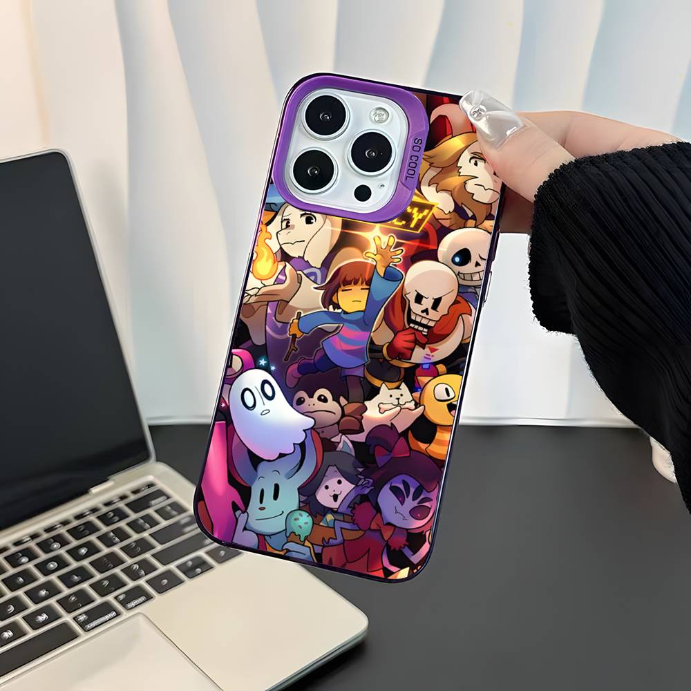 Game U-Undertale-es Phone Case For iPhone 17,16,15,14,13,12,11,Pro,XS,Max,Plus,Mini,SE4,E Purple Matte Shockproof Cover