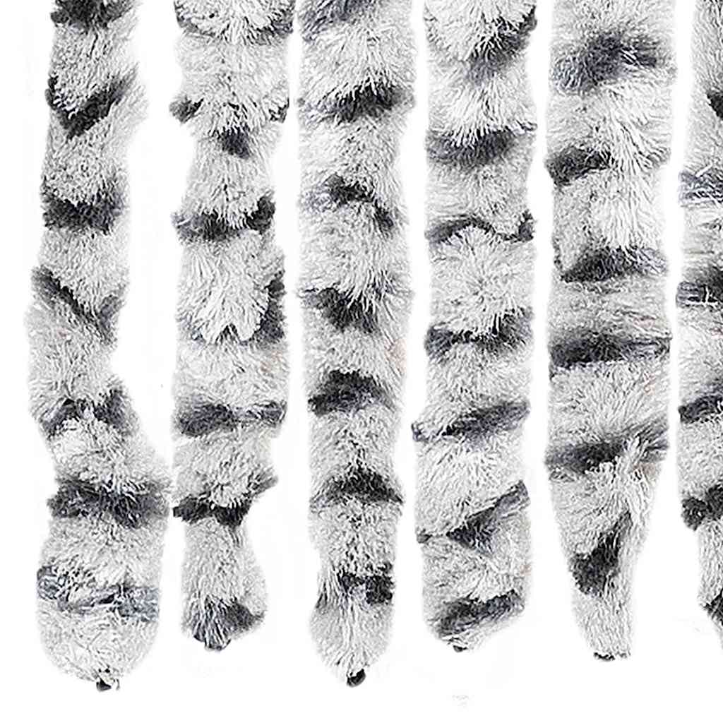 Fly Screen Curtain Light Grey and Dark Grey 56 x 200 cm Chenille