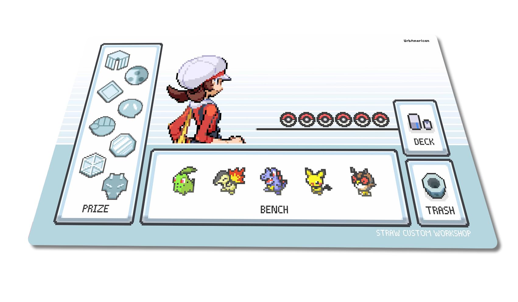 

Игровой коврик с полной прошивкой Резиновый игровой коврик для одного человека Эксклюзив для битв TCG Высококачественный игровой коврик Pokemon с водонепроницаемой сумкой для хранения Карточная игра