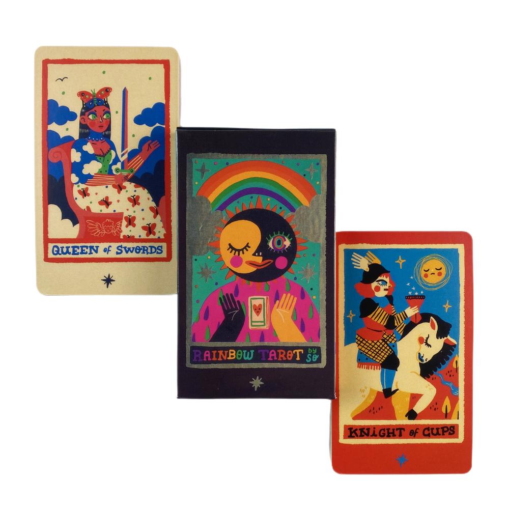 Rainbow Tarot Cards Oracle English Visions Divination Edition Borad Playing Games Props