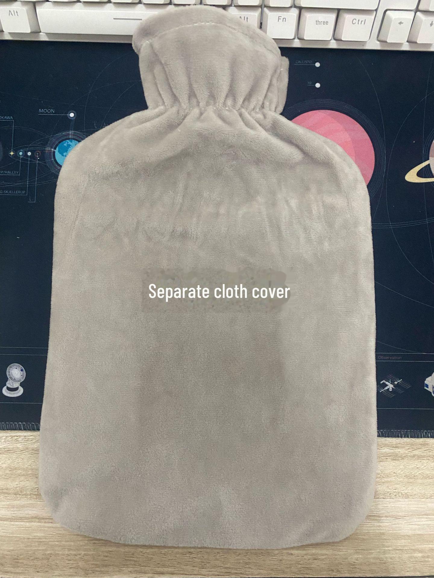 

Мягкий чехол для грелки из искусственного меха кролика, фланелевая сумка Crystal, 1000 мл/2000 мл 2000ml серый