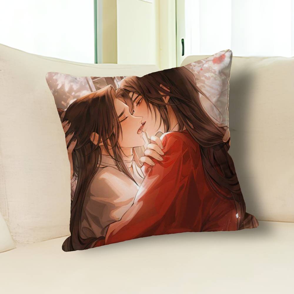 H-Heaven Officials Blessings Anime Celebrity Merchandise All-Match Printed Pillow Case Sofa Car Office Room Decoration Protector