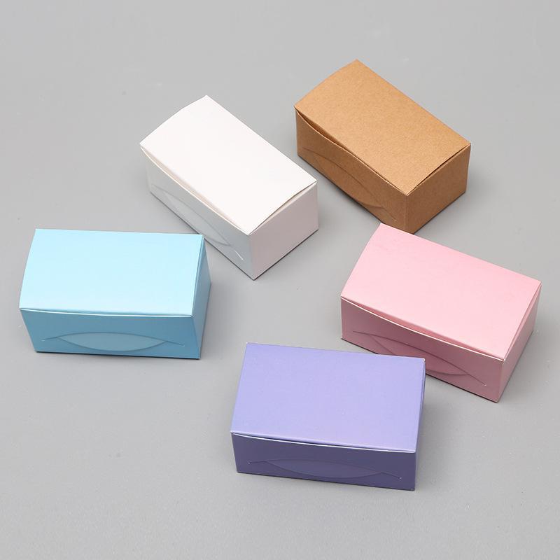 100 Sheets Assorted Color Kraft Paper Gift Boxes Easy Closure Sturdy Build for Party Favors Wedding Birthday Gift Packaging