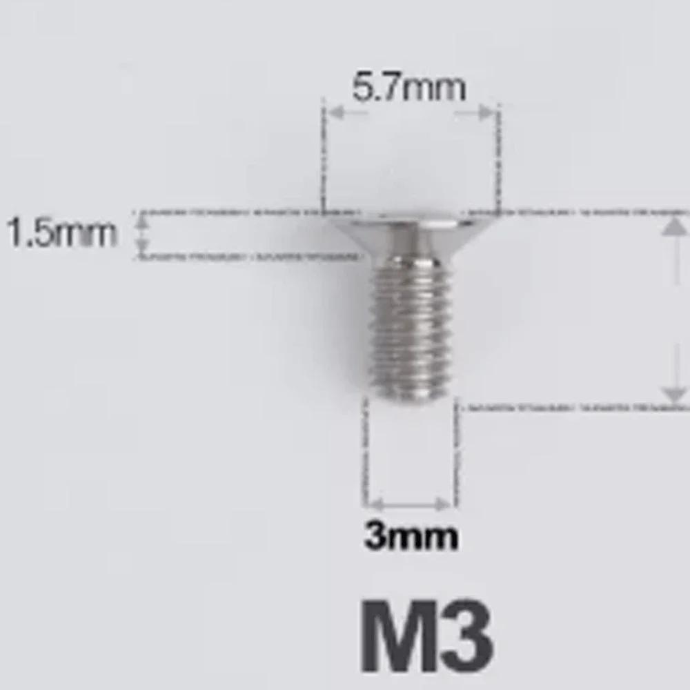 1 PC Various Color M3*6/8/10/12/15-30mm TC4 GR5 Titanium AlloyT10 Torx Flat Countersunk Screw Bolt For Bike Bicycle Road Bike