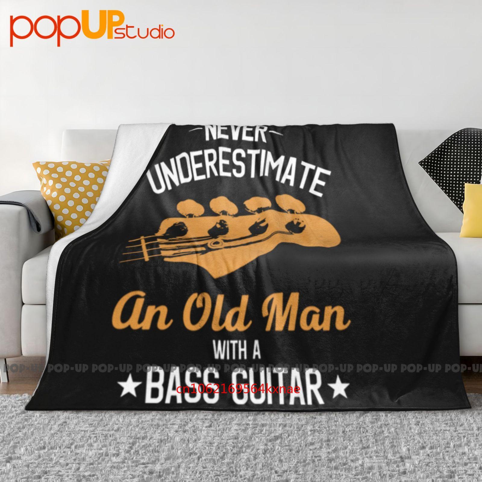 

Never Underestimate An Old Man With A Bass Guitar Ultra-Soft Blanket Quilt Winter Sofa Cover Bed Covers 30x40in