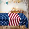 American Flag Pattern Rectangle Tablecloth for Table Decor Holiday Waterproof Reusable Table Cloth for Table Kitchen Dining