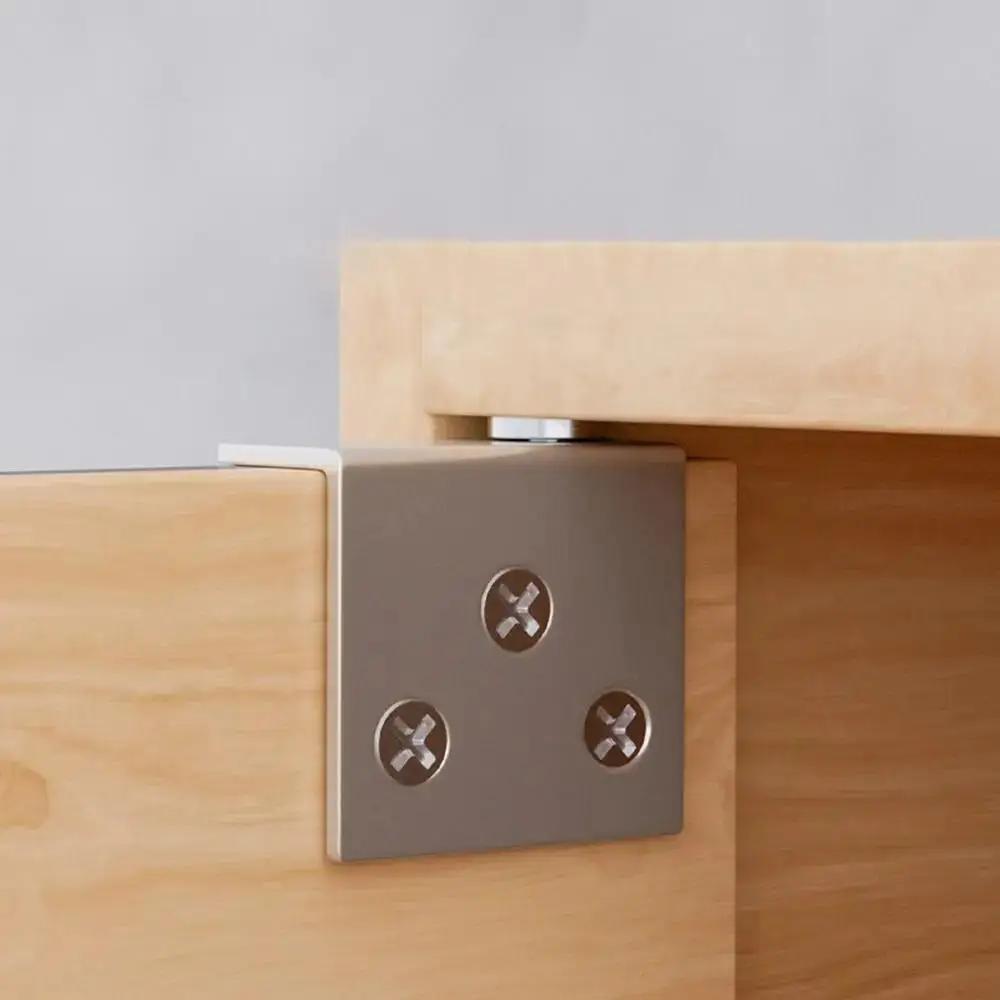 2 Sady, Neviditelné Nerezové Panty, Horní a Dolní Čepy Pantů, Skrytý Rohový Kód ve tvaru L