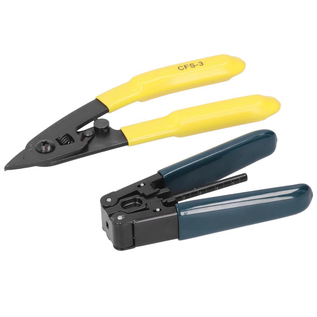 Fiber Cold Splicing Tool 3Port Pliers Optical Stripper Drop Cable Coating Scissor