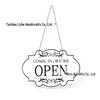 Double-Sided Wooden Hanging Door Sign for Home or Business Decor