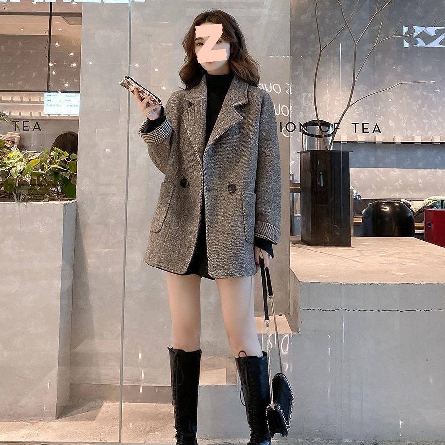 2025 Vår Damullkavaj: Koreansk & Brittisk Stil, Lös Passform, Smickrande Design, Casual Chic Jacka