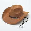 European and American New Accessories with Curved Brims Western Cowboy Hat Top Hat Tibetan Retro Jazz Hat Felt Hat Wool Riding Hat