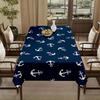 Exquisite and fashionable anchor pattern tablecloth - suitable for picnics, camping, weddings, and partieszyc
