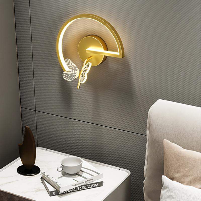 LED Modern Sofa Butterfly Wall Lamp Decor Bedside Tables Lamps For Home Hall Kitchen Living Room Nordic Indoor Lighting Light
