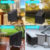 Outdoor Furniture Waterproof Patio Chair Cover Lawn Chair Oxford Cloth Suitable For Lounge Lawn Deep Seat Black