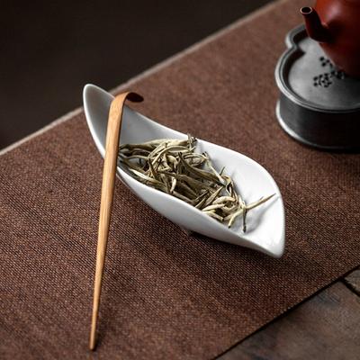 Japanischer Stil Keramik-Teelöffel Kung Fu Teezeremonie Haushalt Vintage Natürliches Teezeremonie-Werkzeug Zubehör 2025 Neu