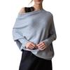 Dámské svetrové topy s kulatým výstřihem, dlouhým rukávem, ležérní, volný střih, jednobarevné, elastické, ležérní tričko