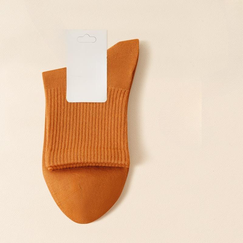 

Женские осенне-зимние толстые хлопковые носки-трубы, все впитывающие пот, дезодорирующие, антибактериальные 1 pair оранжевый