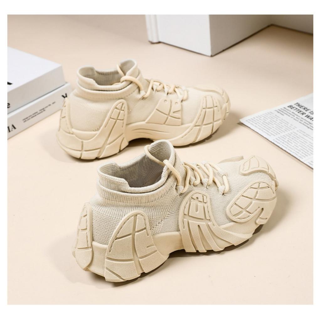 Sports Shoes for Children, Versatile Spring New Octopus Thick Sole Fly Woven Casual Single Shoes, Plus Size Women's Shoes