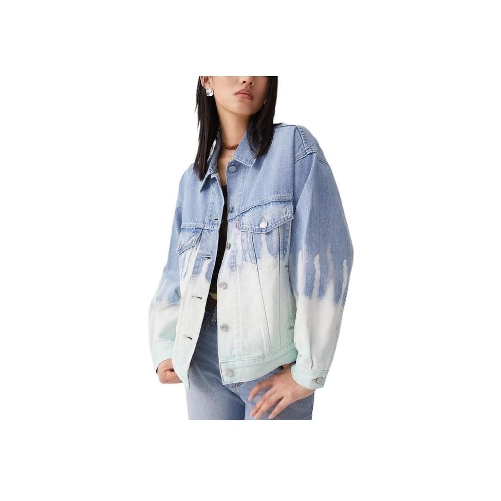 Levis Cool Series American Vintage Loose Casual Lapel Long Sleeve Denim Jacket Women Jackets Light-Blue 002Z0-0000