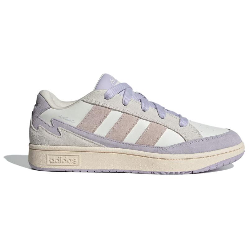 New Adidas WCARD ADV Anti Slip Wear Resistant Low Top Skateboard Shoes Women's White Gray Purple JH7186