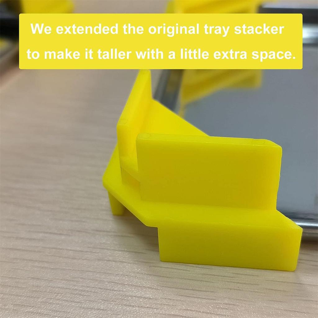 12dílný stohovač podnosů šetřící místo, mrazicí podnos, stohovatelné organizéry na podnosy, stohovatelné organizéry na podnosy, kuchyňské pracovní desky