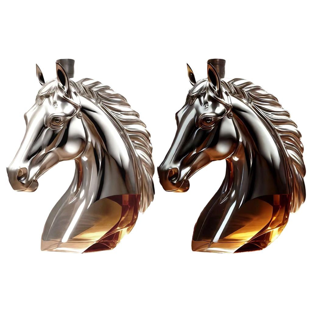 Liquor Storage Whiskeys Decanter Bottle for Parties Humorous Horse Head Themed Alcohols Container For Home Entertaining