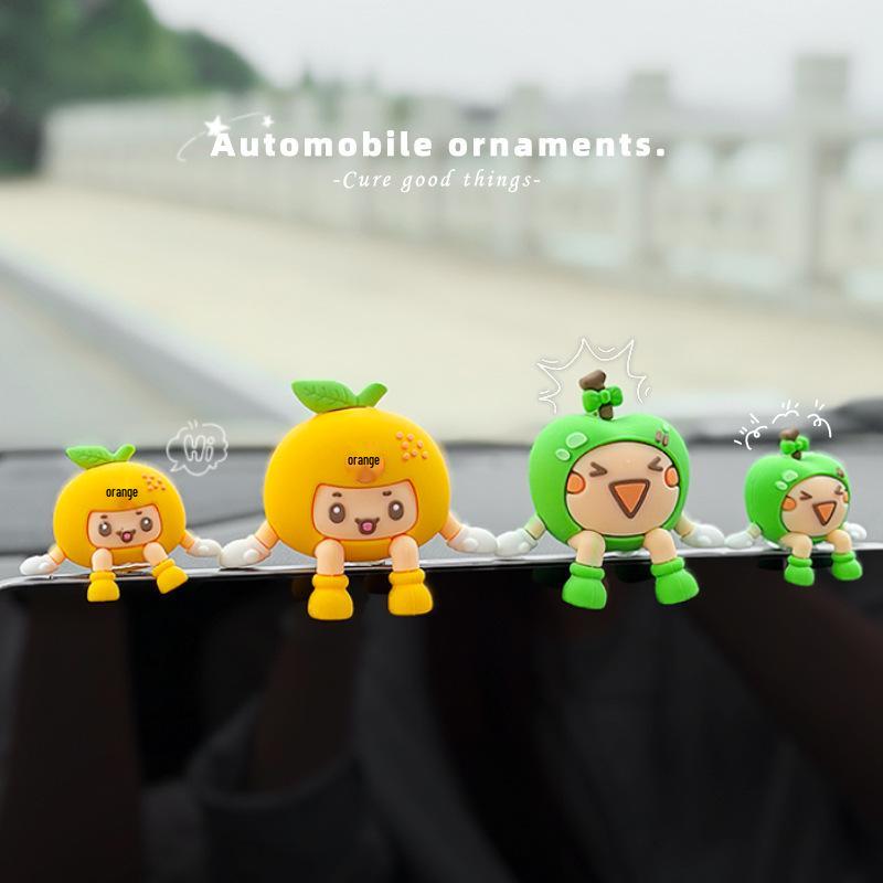 2025 Car Console Ornament: Cute Orange Little Man