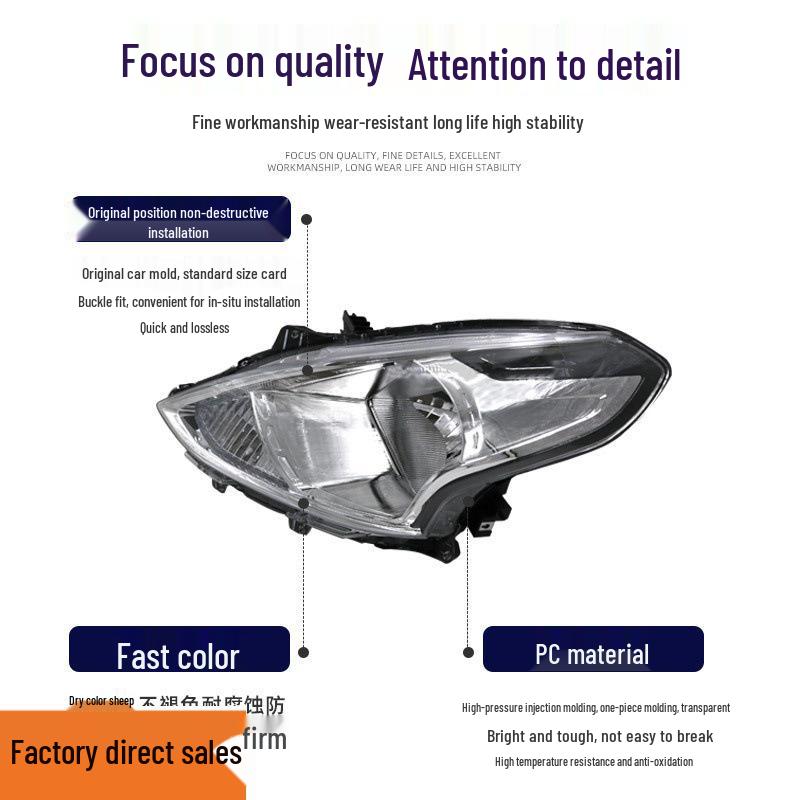 11-17 Dongfeng Sunny Scheinwerferglas-Baugruppe mit integriertem LED-Fern-/Abblendlicht