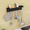 Stainless Steel Wall-Mounted Key Holder with Shelf and Mail Storage Hooks